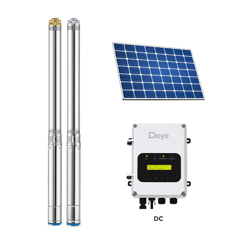 Contrôleur de pompe solaire AC/DC de 4 pouces (600-3000W), pompes submersibles à turbine en plastique